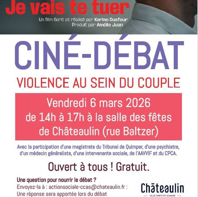 Ciné Débat : Violence au sein du couple – CCAS de Châteaulin