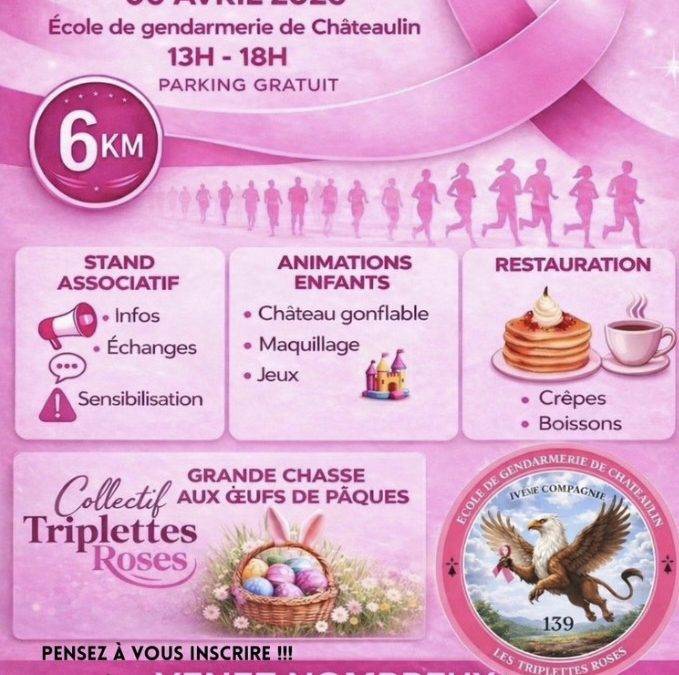 Collectif Triplettes Roses : Marche et course solidaire – 06 avril 2026