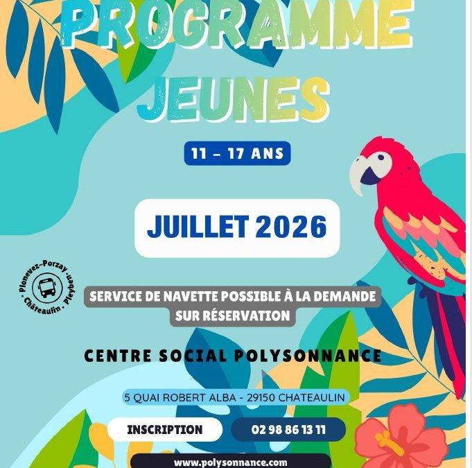 Polysonnance : programme jeunes juillet 2026