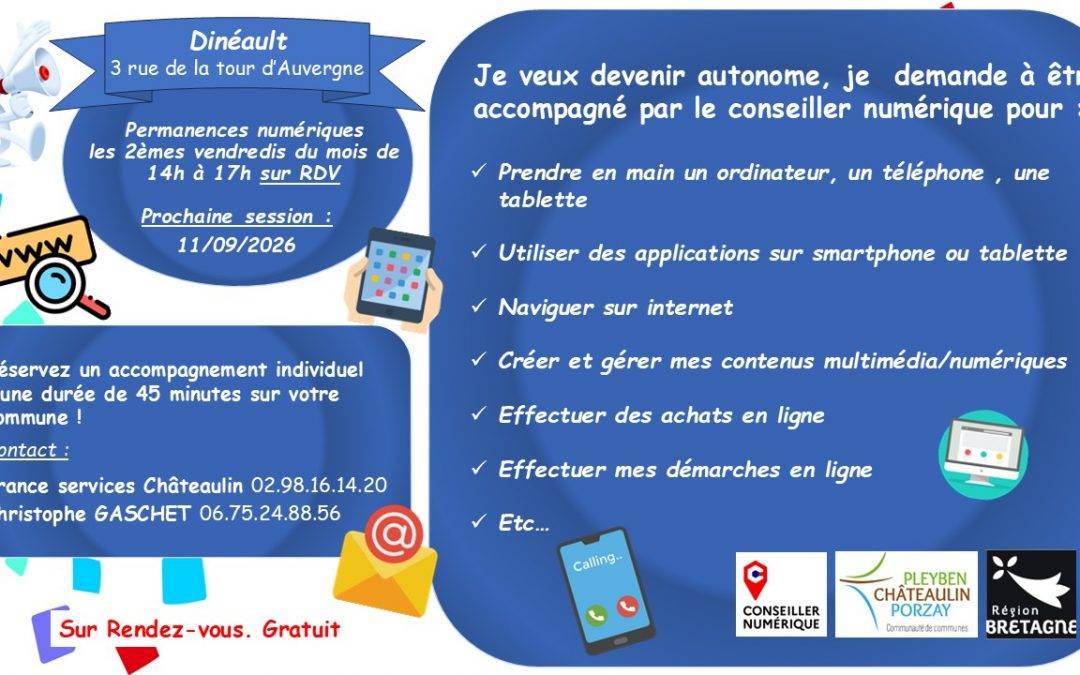 Prochaine permanence du conseiller numérique le 11 septembre 2026