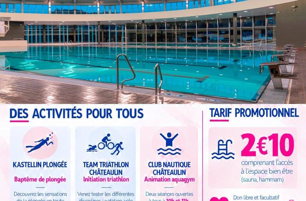 Octobre rose au Centre Aquatique de Châteaulin : dimanche 11 octobre